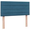 vidaXL Boxspringbett mit Matratze Dunkelblau 100x210 cm Samt