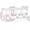 vidaXL TV-Schrank Wei&szlig; 99x39x44 cm Stahl