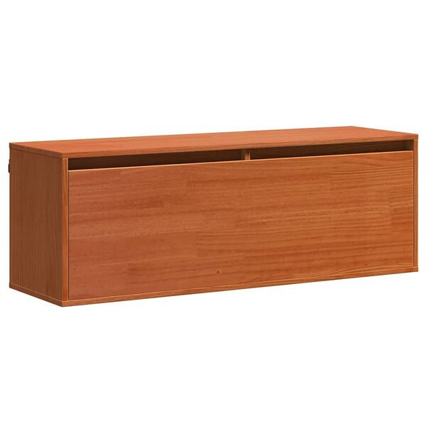 vidaXL Wandschrank Wachsbraun 100 x 30 x 35 cm Massives Kiefernholz