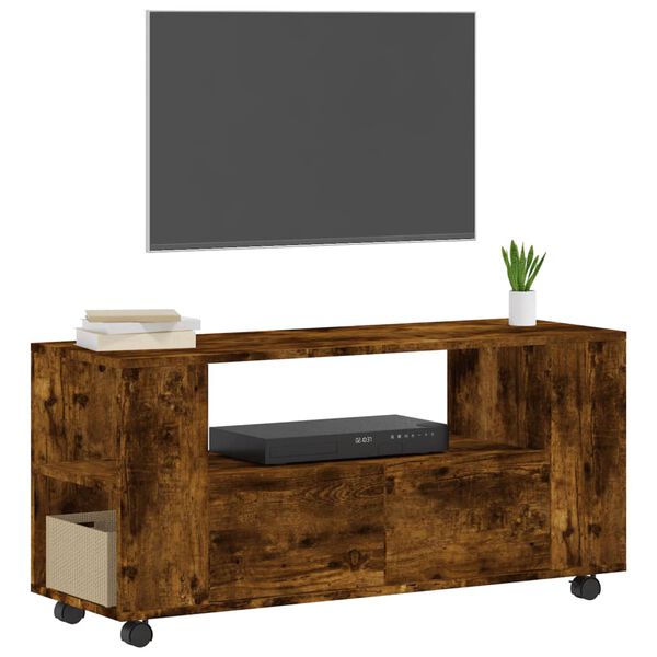 vidaXL TV-Schrank Räuchereiche 102x34,5x43 cm Holzwerkstoff