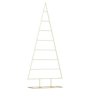 vidaXL Metall Weihnachtsbaum Gold 211 cm Pulverbeschichteter Stahl