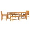 vidaXL Garten Essgruppe 5 Stk. Braun Massivholz Akazie
