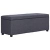 vidaXL Bank mit Staufach 116 cm Dunkelgrau Polyester