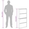vidaXL Schuhschrank mit Spiegel 4 F&auml;cher Grau Sonoma 63x17x134 cm