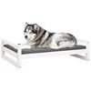 vidaXL Hundebett Wei&szlig; 105,5x75,5x28 cm Massivholz Kiefer