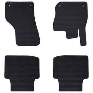 vidaXL Autofu&szlig;matte 4 pcs Schwarz Gummi