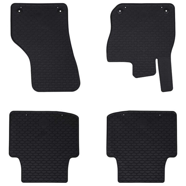 vidaXL Autofu&szlig;matte 4 pcs Schwarz Gummi