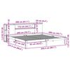 vidaXL Massivholzbett mit Regal ohne Matratze 200x200 cm Kiefer