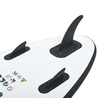 vidaXL Aufblasbares Stand Up Paddle Board Set Schwarz und Weiß