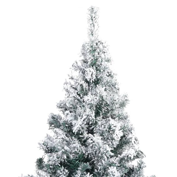 vidaXL K&uuml;nstlicher Weihnachtsbaum mit Schnee Gr&uuml;n 210 cm PVC