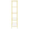 vidaXL Regal Golden und Transparent Geh&auml;rtetes Glas