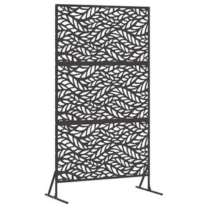 vidaXL Sichtschutz Schwarz 100 x 50 x 180 cm Stahl