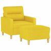 vidaXL Sessel mit Hocker Hellgelb 60 cm Stoff