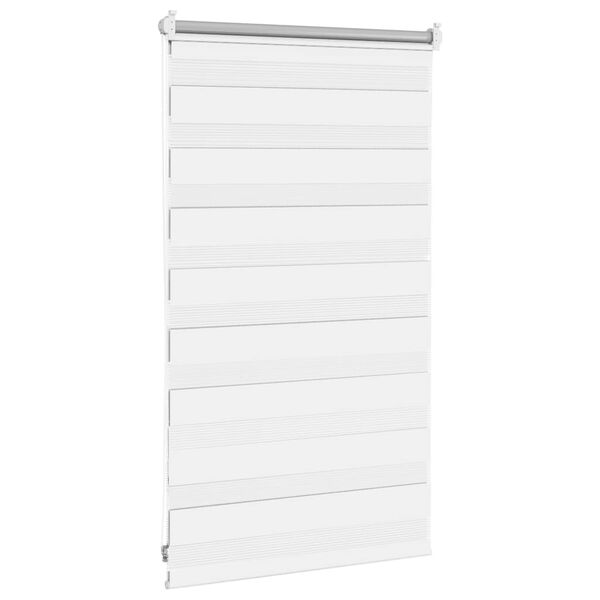 vidaXL Zebra-Rollo 50,9 x 100 cm, Stoffbreite 46,7 cm, Wei&szlig;