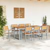 vidaXL Garten Essgruppe 9 pcs Grau und Braun 200 x 90 x 75 cm
