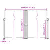 vidaXL Seitenmarkise Ausziehbar Blau 160x1200 cm