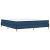 vidaXL Boxspringbett mit Matratze Blau 180 x 200 cm Stoff