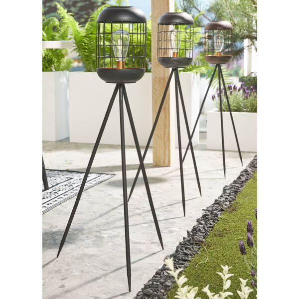 Luxform LED-Garten-Solarleuchte Lighthouse mit Stativ Kupfern Schwarz