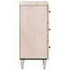 vidaXL Sideboard mit Speicher Wei&szlig; 40 x 33,5 x 75 cm Massivholz Mango