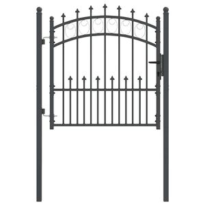 vidaXL Zauntor mit Spitzen EMMEN 100 x 100 cm Grau