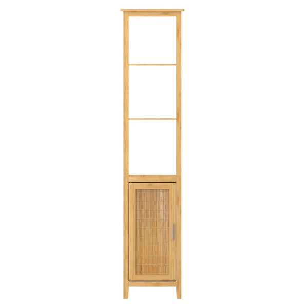 EISL Hochschrank mit 3 F&auml;chern Bambus 40x30x190 cm