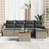 vidaXL Garten-Sofa-Set 6 pcs Grau