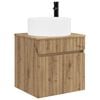 vidaXL Wandmontierte Waschbecken-Vanit&auml;t Artisan-Eiche