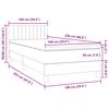 vidaXL Boxspringbett mit Matratze & LED Dunkelgr&uuml;n 100x220 cm Samt