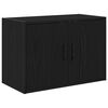 vidaXL Garagen-Wandschrank Schwarz Holzwerkstoff