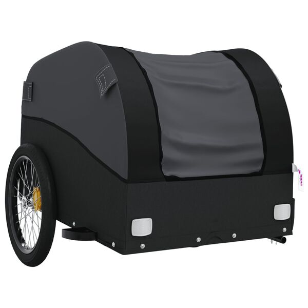 vidaXL Fahrradanh&auml;nger Schwarz 45 kg Eisen