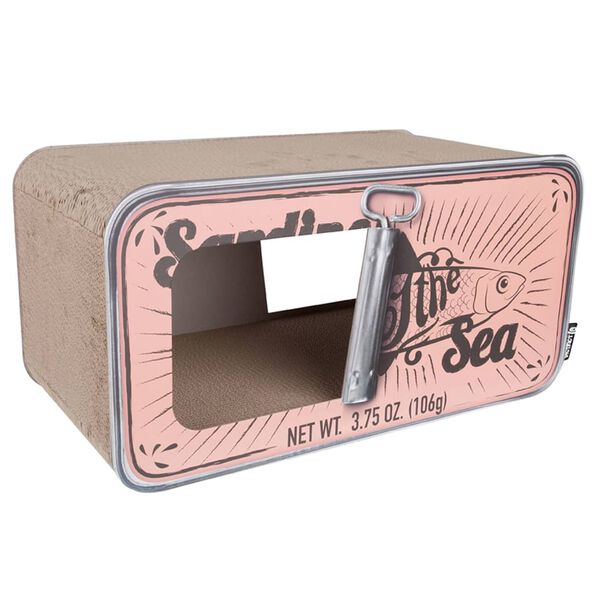 DISTRICT70 2-in-1 Katzen-Kratzbrett SARDINE aus Karton Rosa