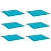 vidaXL Gartenstuhl-Kissen 6 Stk. T&uuml;rkis 40x40x4 cm Stoff