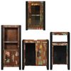 vidaXL Badezimmerm&ouml;bel-Set mit Regal 4 pcs Mehrfarbig Massives Altholz