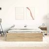 vidaXL Bettgestell Sonoma-Eiche 140x190 cm