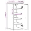 vidaXL Schuhschrank Altholz-Optik 32x35x70 cm Holzwerkstoff