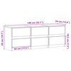vidaXL TV-Schrank mit LED-Beleuchtung R&auml;uchereiche 140x34x50 cm