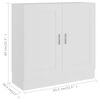 vidaXL B&uuml;cherschrank Wei&szlig; 82,5x30,5x80 cm Holzwerkstoff