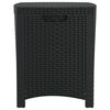 vidaXL 3-tlg. Garten-Lounge-Set mit Kissen PP Rattan Graphit