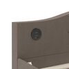 vidaXL Tagesbett mit Matratze USB Taupe Stoff 90x200 cm
