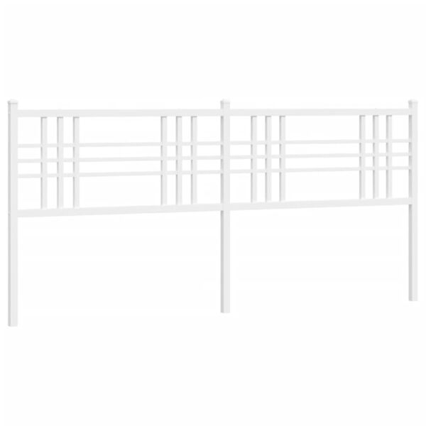 vidaXL Ersatz-Kopfteil Metall Wei&szlig; 180 cm