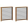vidaXL Armlehne 2 pcs Natur 60 x 6 x 61 cm Massivholz Akazie