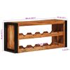 vidaXL Weinregal Braun 100 x 45 x 33 cm Massivholz Akazie