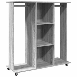 vidaXL Kleiderst&auml;nder mit Rollen Grau Sonoma 102x38x110 cm