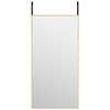 vidaXL T&uuml;rspiegel Golden 40x80 cm Glas und Aluminium