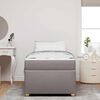 vidaXL Bettrahmen mit Matratze Taupe 90 x 190 cm Stoff