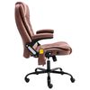 vidaXL B&uuml;rostuhl mit Massagefunktion Hellbraun Wildleder-Optik