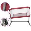 vidaXL Babybett mit Matratze Rot Leinenstoff