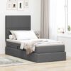 vidaXL Bett mit Stauraum und LED Dunkelgrau 100 x 200 cm Polyester