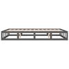 vidaXL Massivholzbett Grau 135x190 cm
