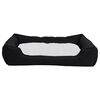vidaXL Hundebett Schwarz-Wei&szlig; 85,5x70x23 cm Fleece Leinenoptik